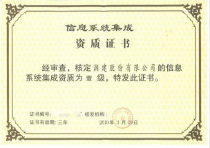 信息系統(tǒng)集成資質(zhì)壹級(jí) 引領(lǐng)行業(yè)標(biāo)準(zhǔn)，鑄就卓越服務(wù)